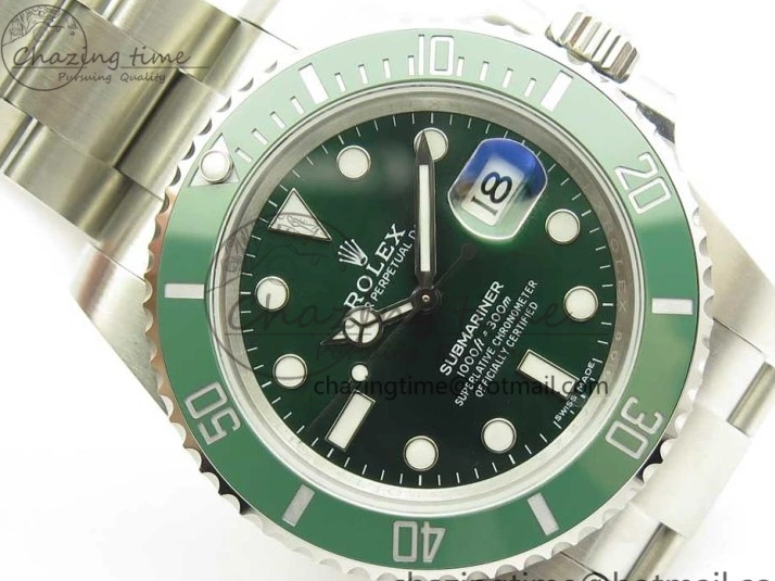 Best Green SA3135 904L on Ceramic V9F 116610 1:1 SS LV Edition Bracelet Submariner 0511